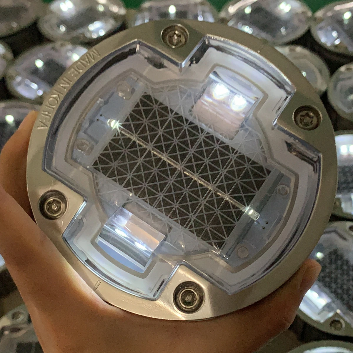 New Smart Zebra Crossing Embedded LED Underground Crosswalk  Buried Traffic Light Solar Road Stud