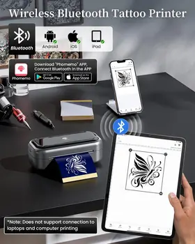 Phomemo TP31 Tattoo Stencilprinter, Mini Printer Met 30 Stuks Transferpapier Bluetooth Machines Printers Voor Tatoeages Beginners En Artiesten Compatibel Tablet Smartphone 2668805244