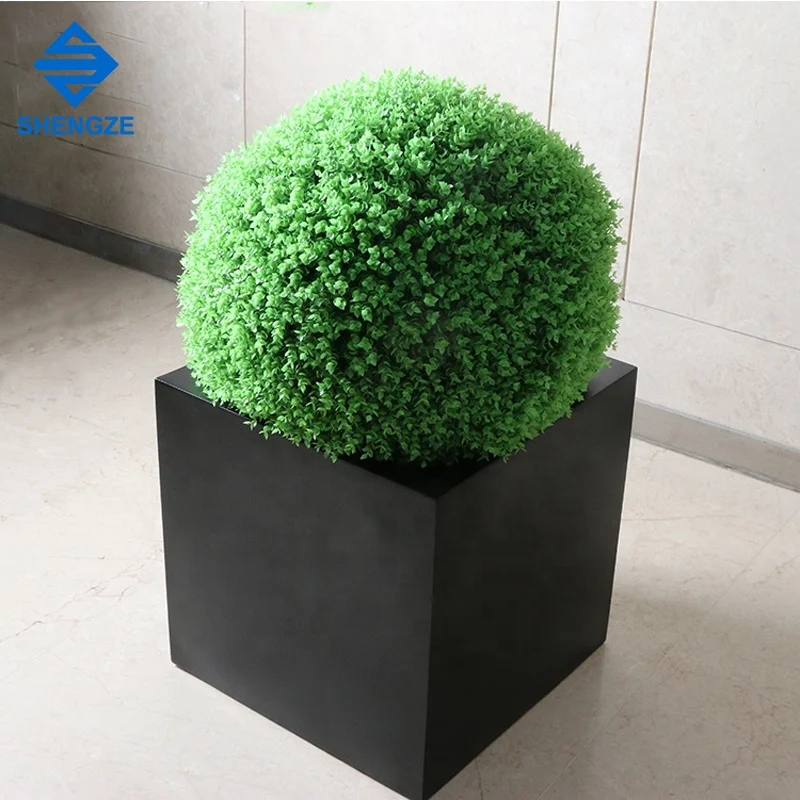 Black Fibreglass Rectangular Trough Planter