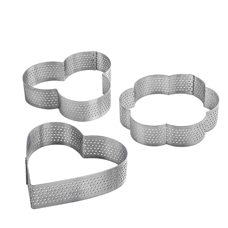 Kitchen Stainless Steel Ring Bakeware Baking Cookie Cutters Cake Mousse Mold 