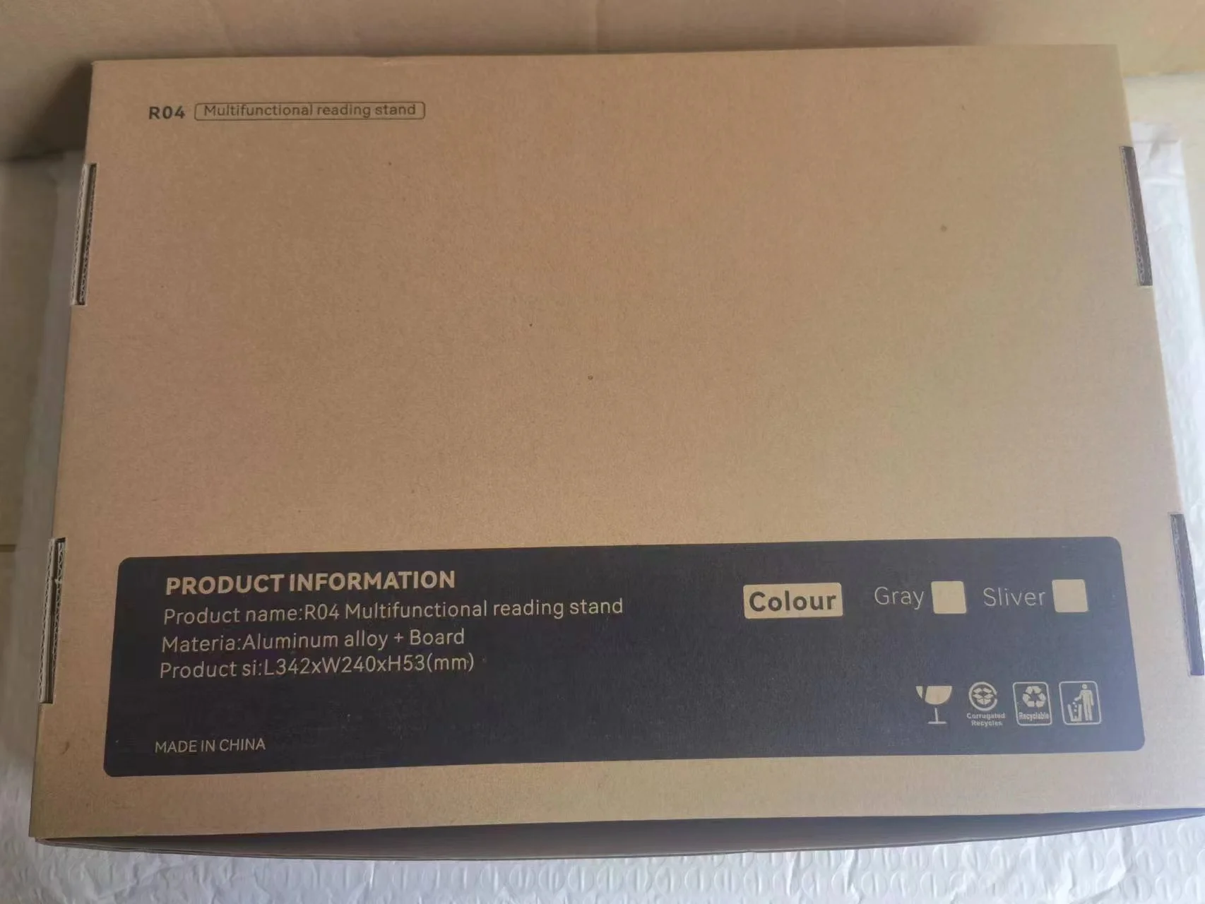 Boneruy Acrylic Reading Stand Metal Base Sturdy Home Office Supplies