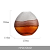 Ombre Frosted White to Brown Amber- L