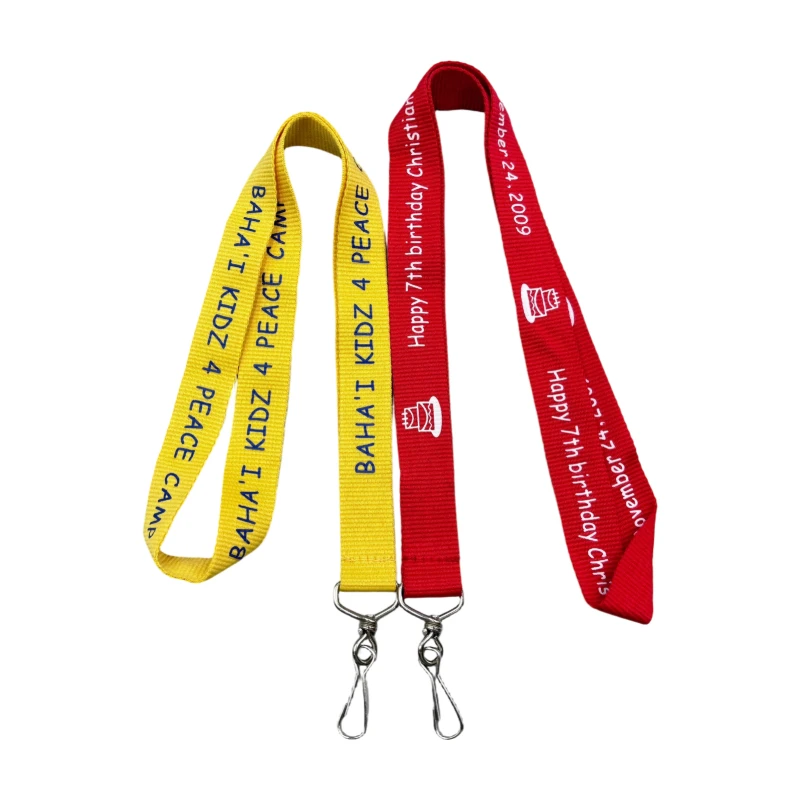Polyester Custom Printed Hook Key Holder Lanyards Durable For Multi-Functional ID Badges & Exhibition Passes_voghion.com