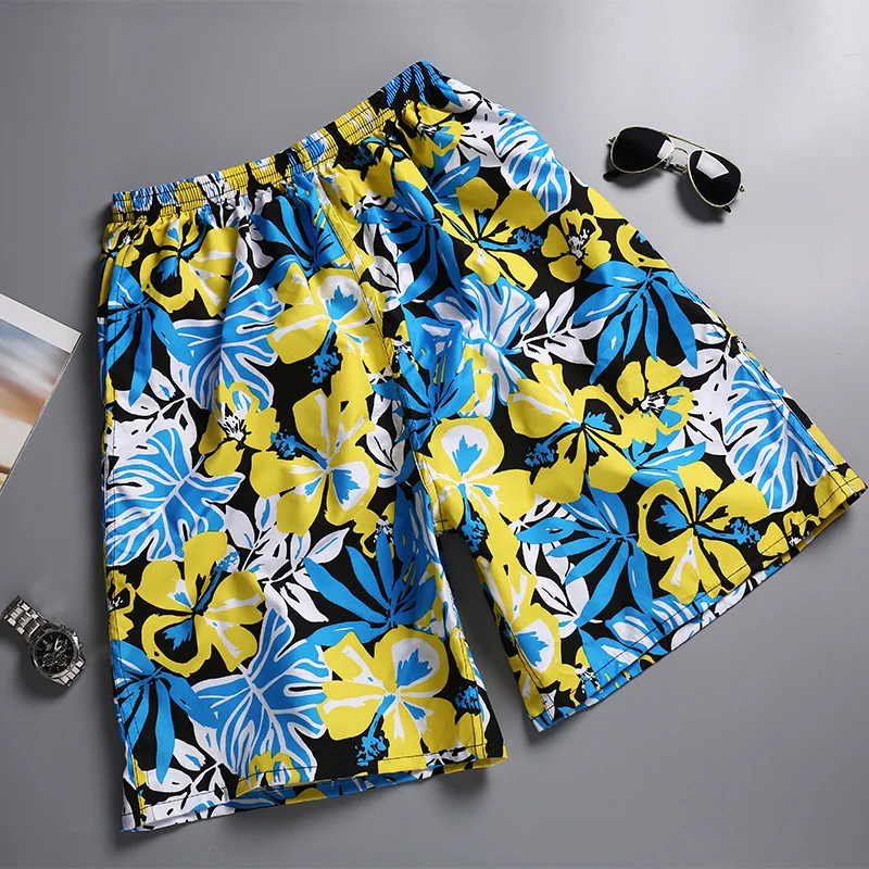 Summer casual polyester coconut tree printing mens oversize sports beach pants men's shorts325_voghion.com