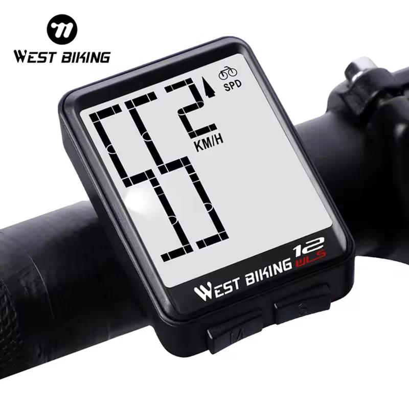 WEST BIKING 14-Function Wireless Bike Computer Meter Odometer Cycling Wired Mount for MTB & Road Bikes Bicycle Stopwatch