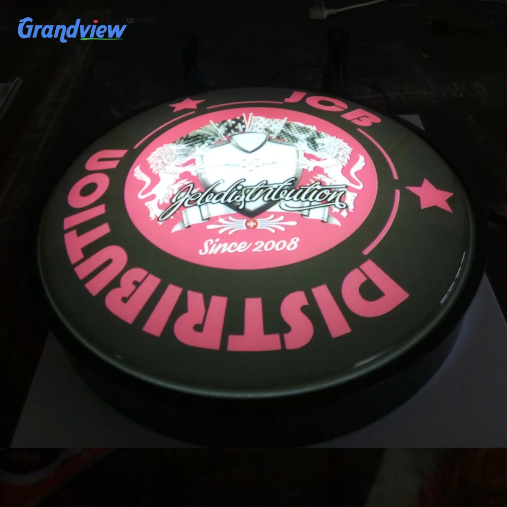 LED Round Signboard Circular Letrero Luminoso Light Box for Advertising