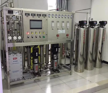 Ultra pure water purification treatment plant commercial reverse osmosis edi system for hospital and lab