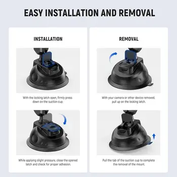 NEEWER Suction Cup Mount for GoPro with Magic Arm Tilt Ball Head Quick Buckle Lock Outside Windshield Car Mount CA029 product image