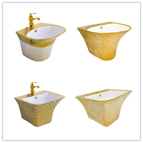 Toilette Western Commode Gold One Piece Wc Ceramic Sanitary Ware Floor Mounted Floor Toilet Bowl