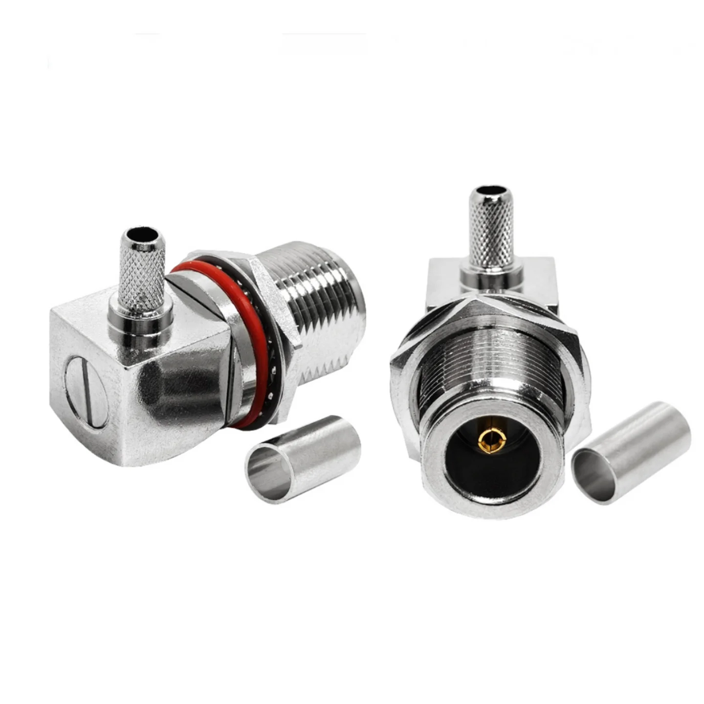 Factory 50 Ohm N Type Female Jack 90 Degrees Right Angle for RG58 LMR195 LMR200 RG223 RG142 RG400 Cable RF Coaxial Connectors