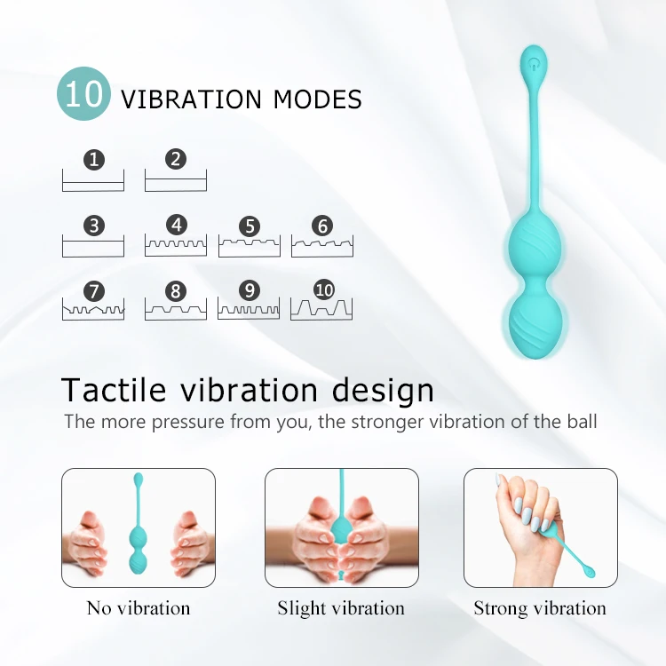 WINYI Liquid Silicone 10 Models Tactile Vibrating Love Eggs Tighten Vaginal Inner Moving Ben Wa Kegel Balls Sex Toys for Female
