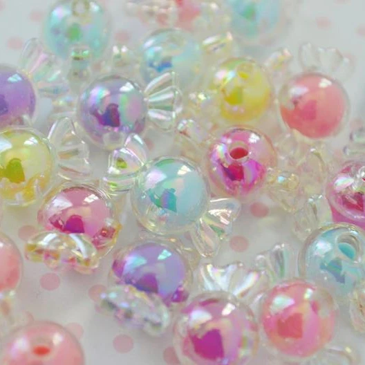 Candy Beads, Iridescent Pastel