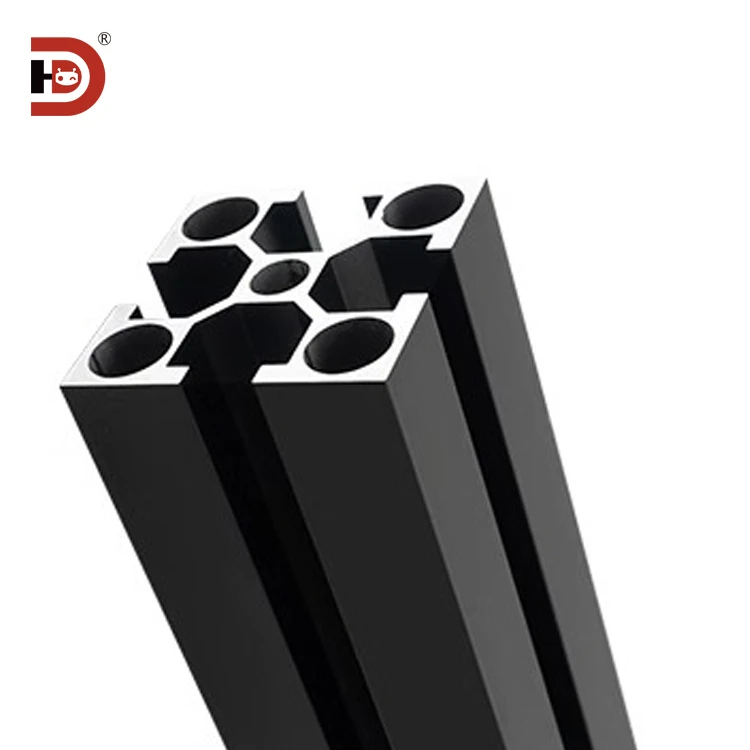4040T Slot Sandblasted Oxidized Black Aluminum Profile Extruded Aluminum Profile for Industrial Aluminum Profile Workbench details