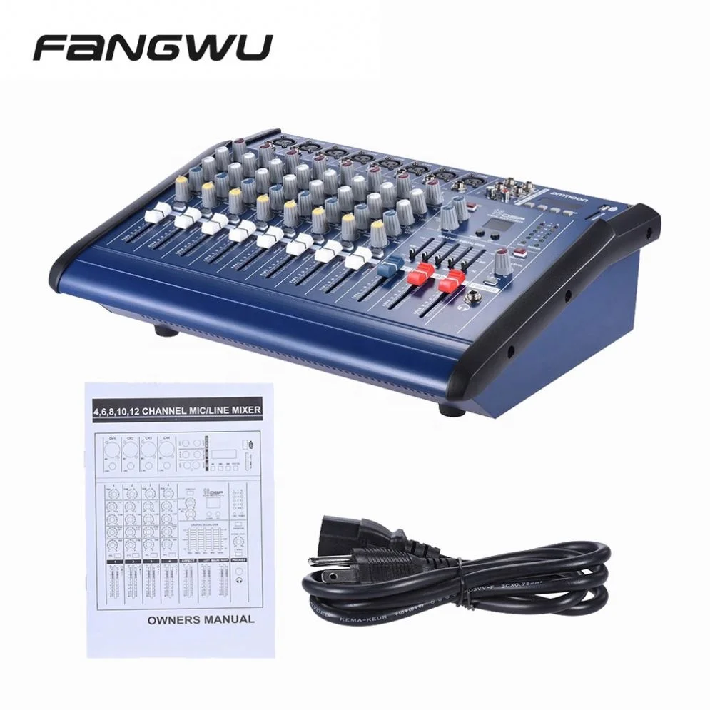 Naierhg MIX-428 Mini Mixer Powerful 60Hz Audio Cutting 8 Channels Power  Adapter/Battery Dual Use Audio Mixer for Live Streaming 