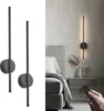 1 pack black straight wall lamp