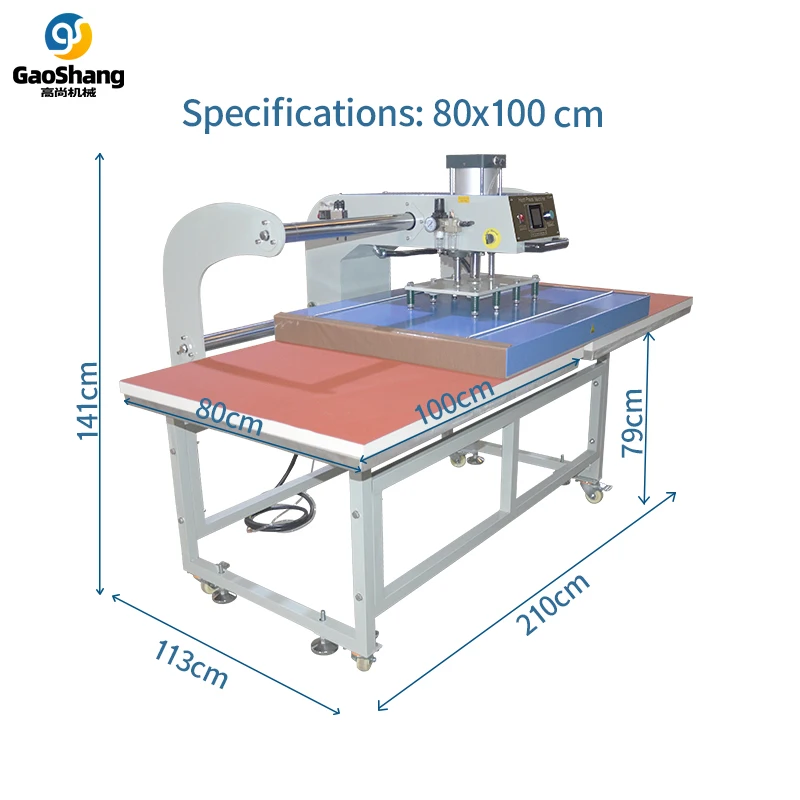 Pneumatic 80x100 Dual Station Heat Press Machine factory