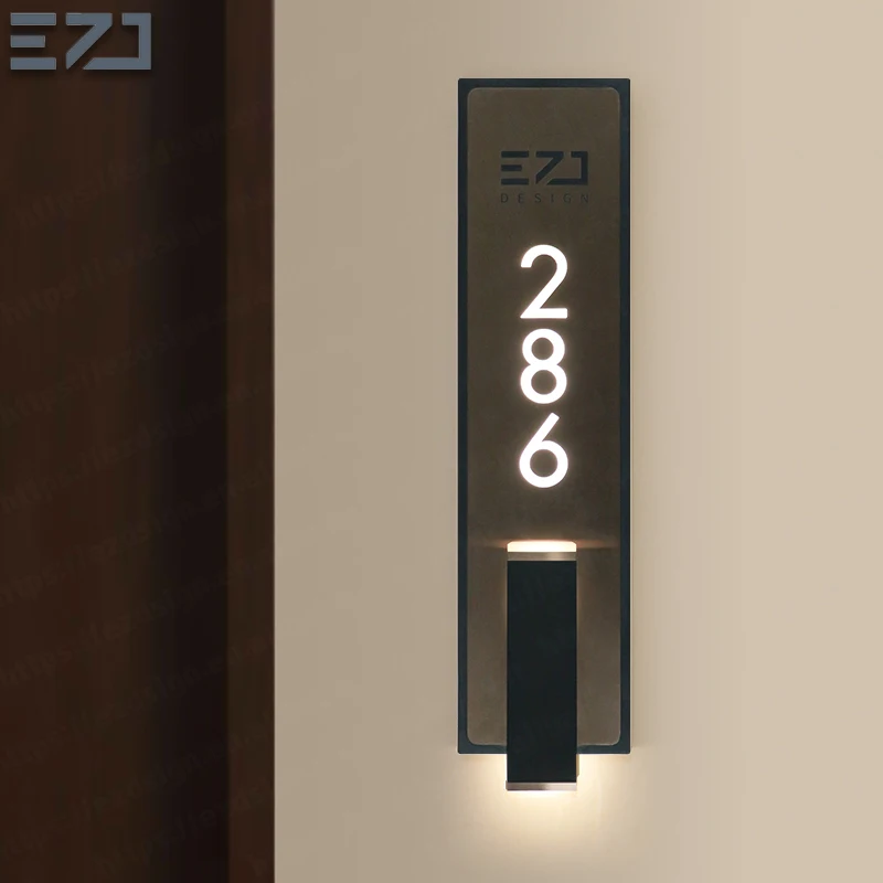 EZD светящиеся цифры Роскошная Строительная комната дорожная дверь указатель номера жилой квартиры