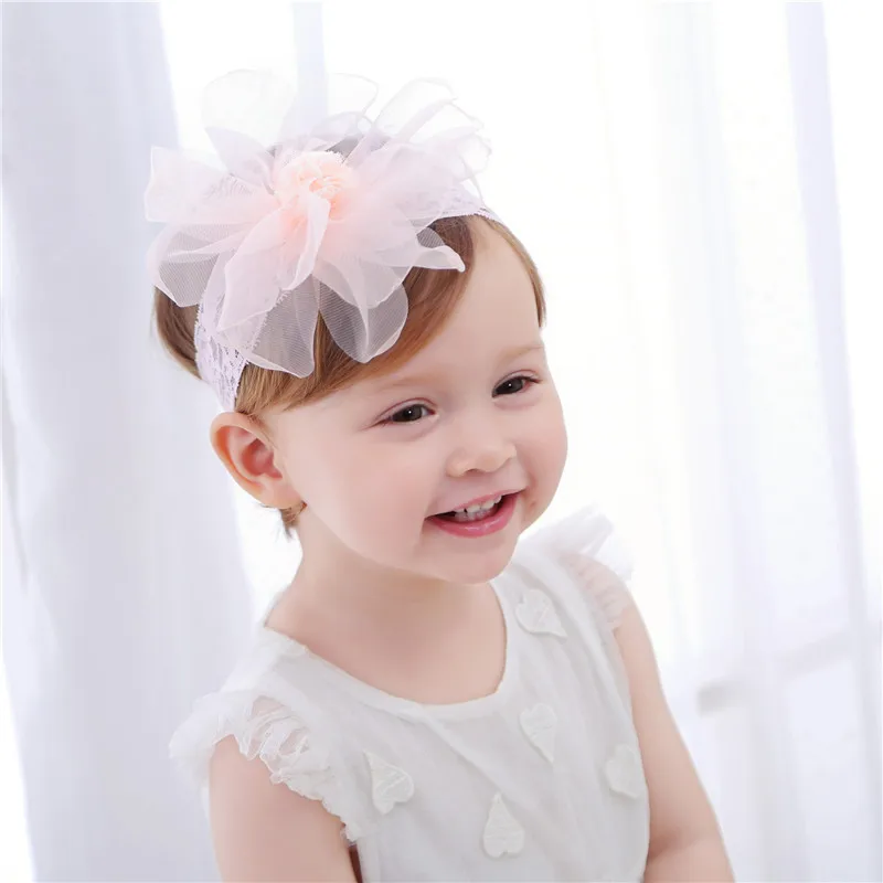 Baby Kid Girl Headband Toddler Bowknot Lace Hair Band Head Wrap Accessories Gift 