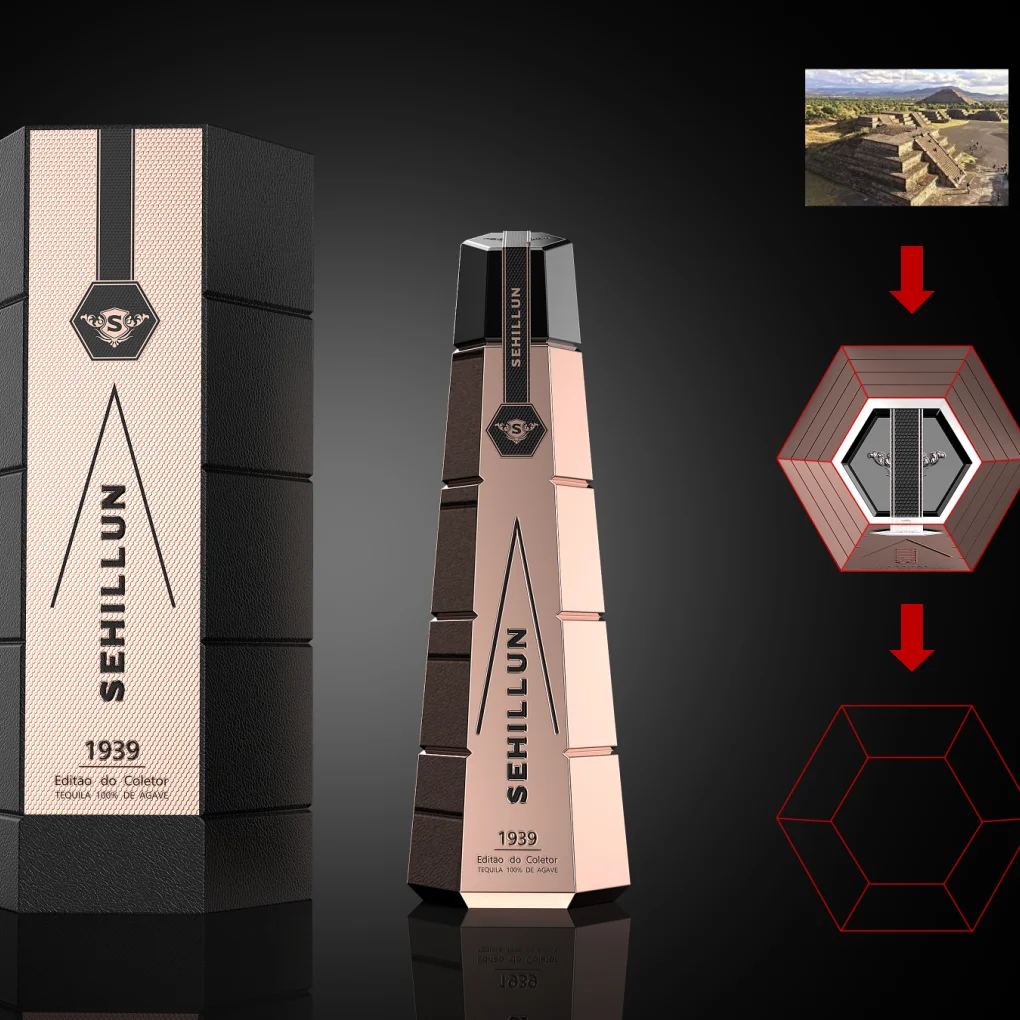 Oem Custom logo High Quality Tequila Spirits Bottle Light Bottle Comes With Custom Box