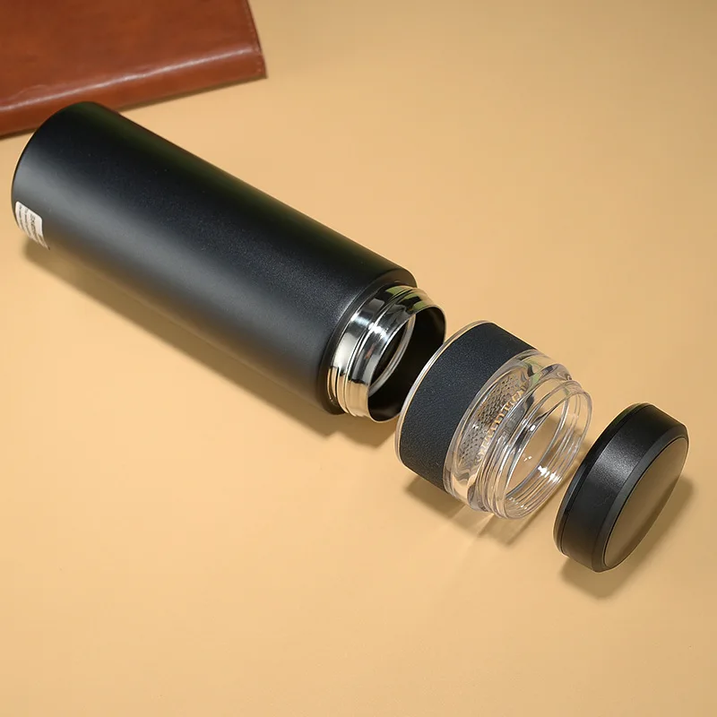 Intelligent 500ml Stainless Steel Vacuum Flask Smart LED Temperature Display Metal Insulation Water Bottle with Filter
