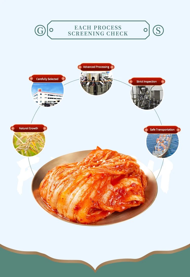 Top Quality Fresh Natural Organic Red Korea Cabbage Pickles Spicy Korean Kimchi From Gaishi