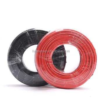 Red 6mm Tinned Copper Power Cable High Voltage 2-Core XLPE XLPO PVC Rubber Insulation Industrial Use Approved Single Solar Cable