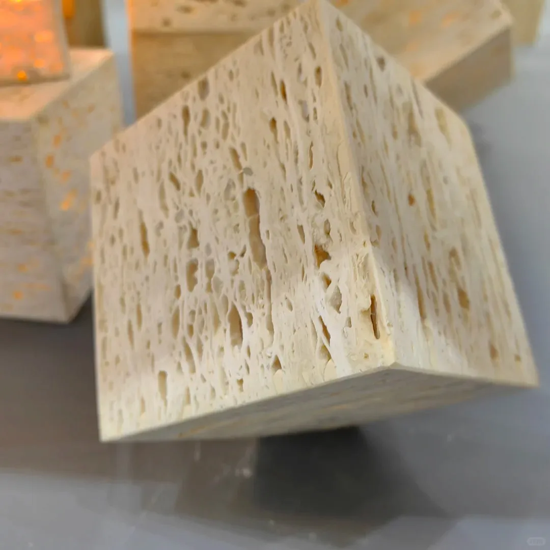 product customizable natural travertine ambient lights indoor bedroom bedside decorative marble lights wholesale price-3