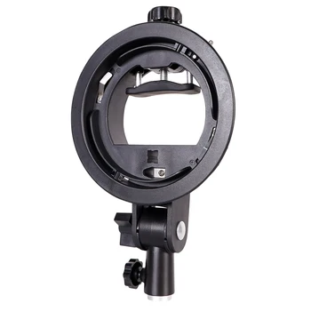 E052 Short S-type Bracket Holder With Handle Grip for Camera Photo Studio Flash Light Suitable