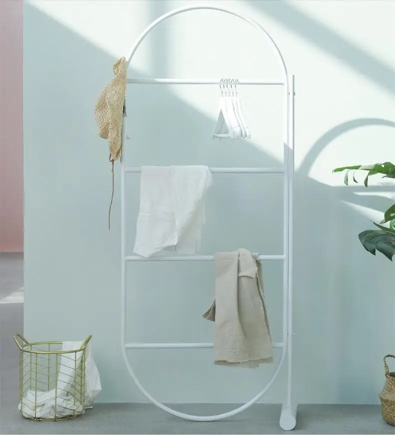 Wholesale Modern Simple Living Room Furniture Store Bathroom Floor Towel Rack Clothes Display Coat Stand Shelf