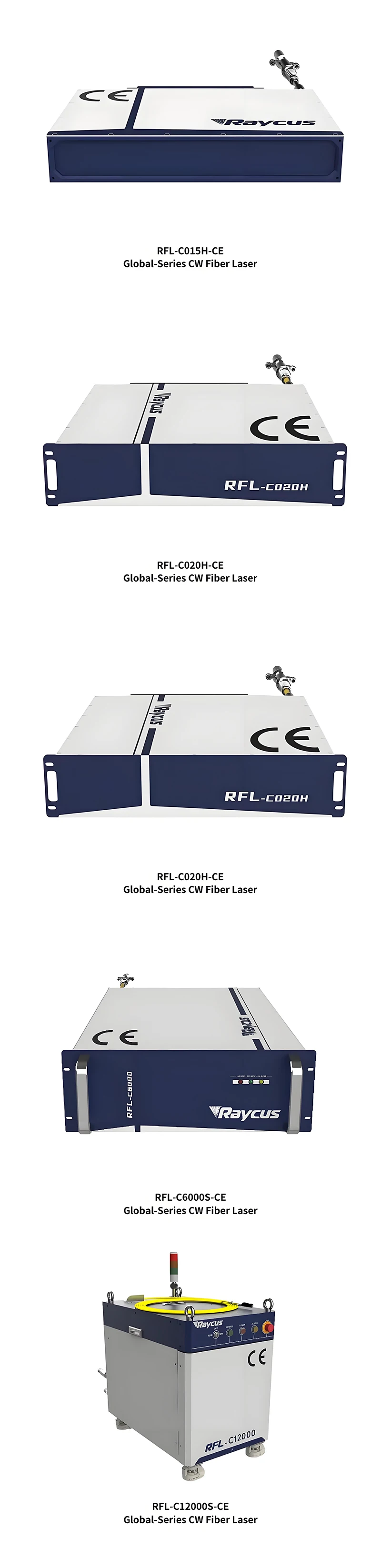 For Raycus New Condition 1200W to 12KW Fiber Laser Source RFL-C3000S-CE to RFL-C12000S-CE for Laser Welding & Cutting Head