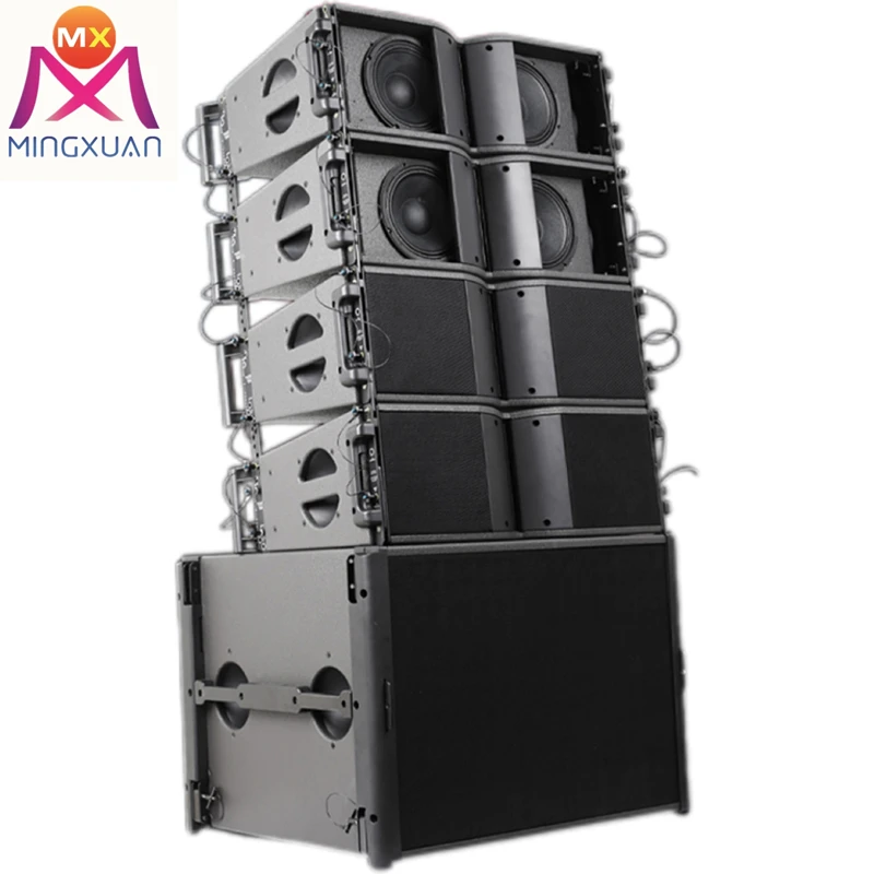 Speakers Dual 8 Inch Line Array Professional Audio 3d Surround Sound System Music