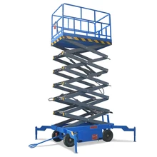 Battery powered 220V mobile articulated arm lifting platform High lift mobile double scissor lifting platform