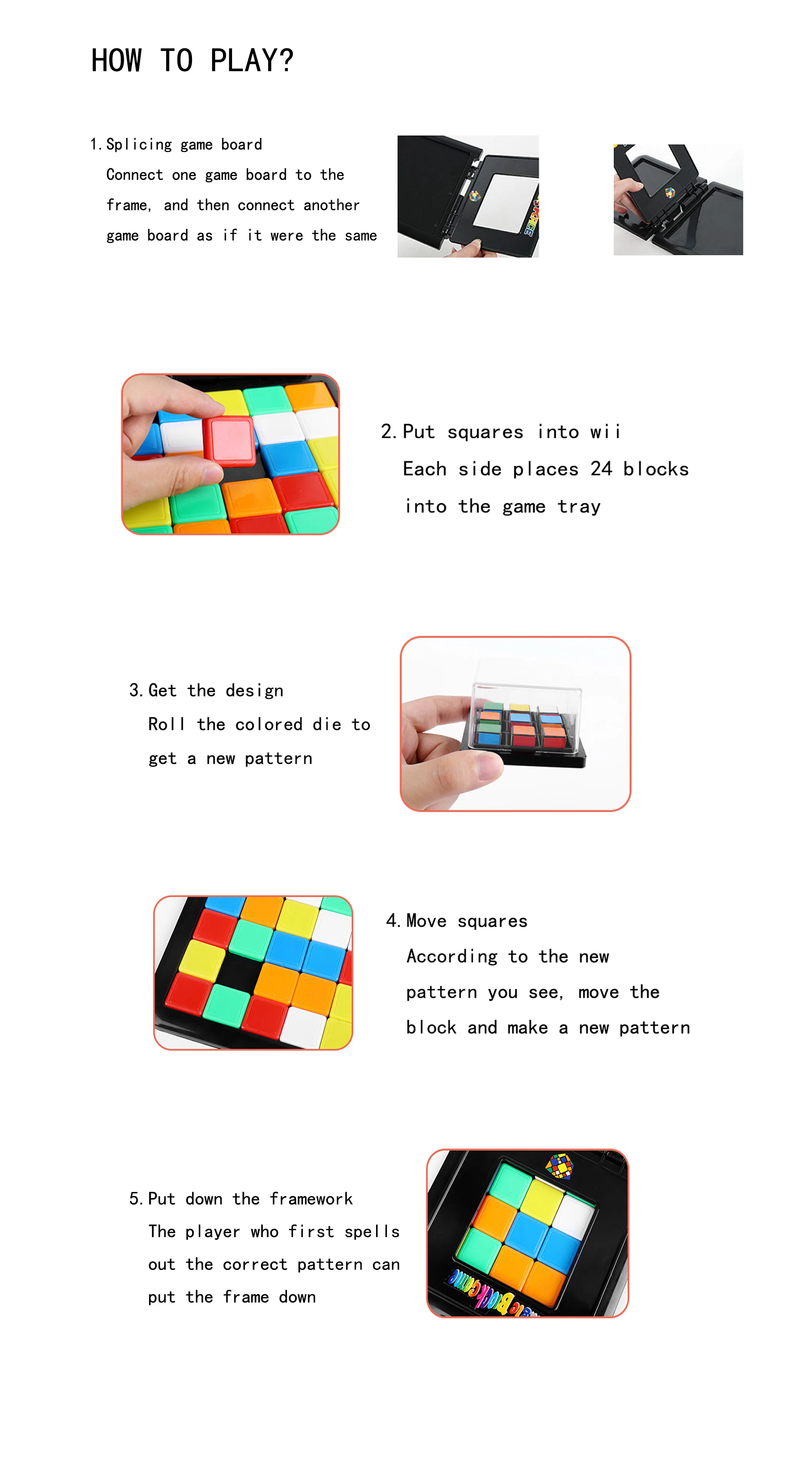 roll dice to move color magic rubikes cube puzzle game for two players