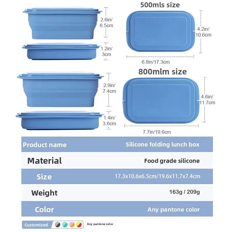 Modern Simple Insulated Lunch Box Food Grade Silicone Foldable Design for Students Children and Office Workers supplier