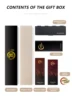 Ensemble de 6 couteaux de cuisine noirs avec coffret cadeau