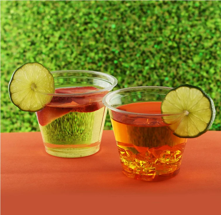 Gobelets De Fête Pailletés Dorés - Lot De 50 - 300 Ml - Transparents Et Réutilisables Pour Desserts Et Cocktails