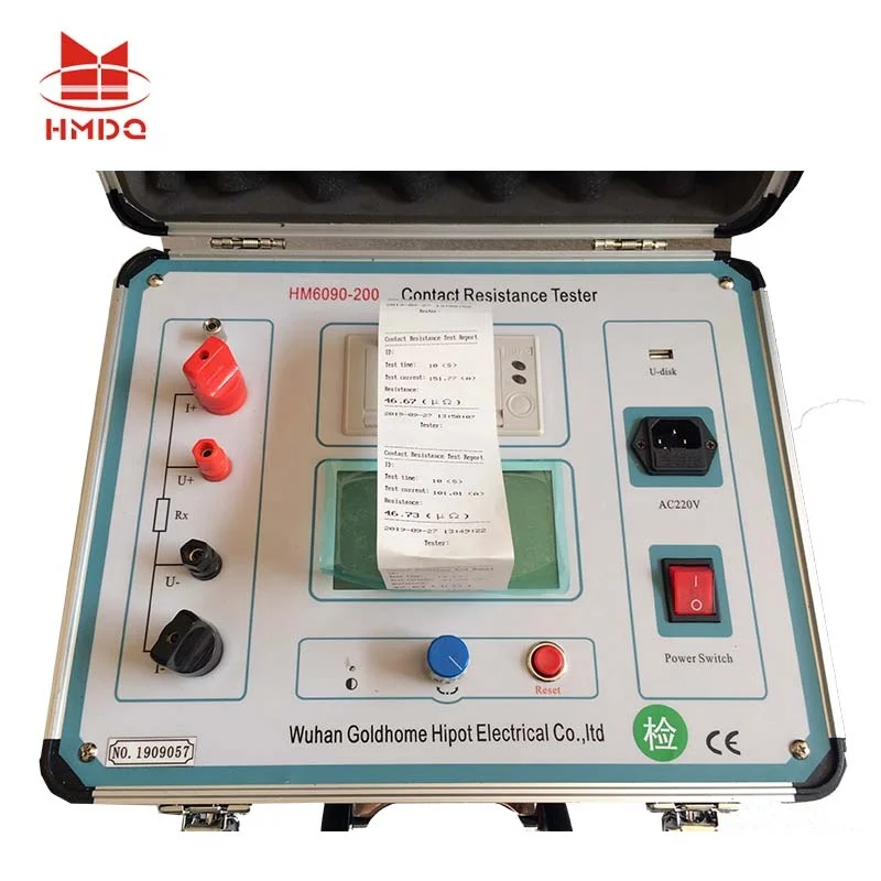 HM6090 200A High Voltage Switch Loop Resistance Tester Contact Resistance Measurement test Kit