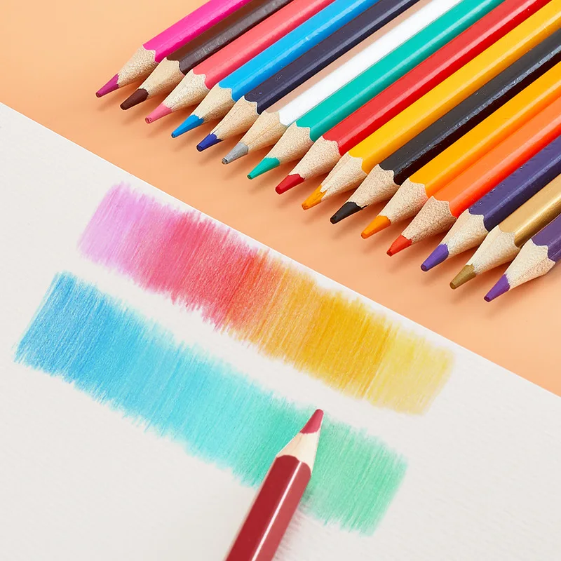 Crayons de couleur tendance de haute qualité, fabriqués avec un corps en PS de qualité et une mine lisse pour une utilisation quotidienne_voghion.com
