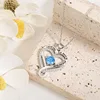 Blue zircon necklace