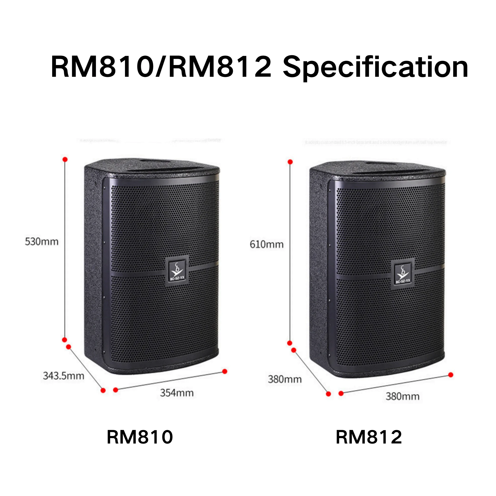 Professional 10 Inch/12 Inch Two-Way Full Range Sound System