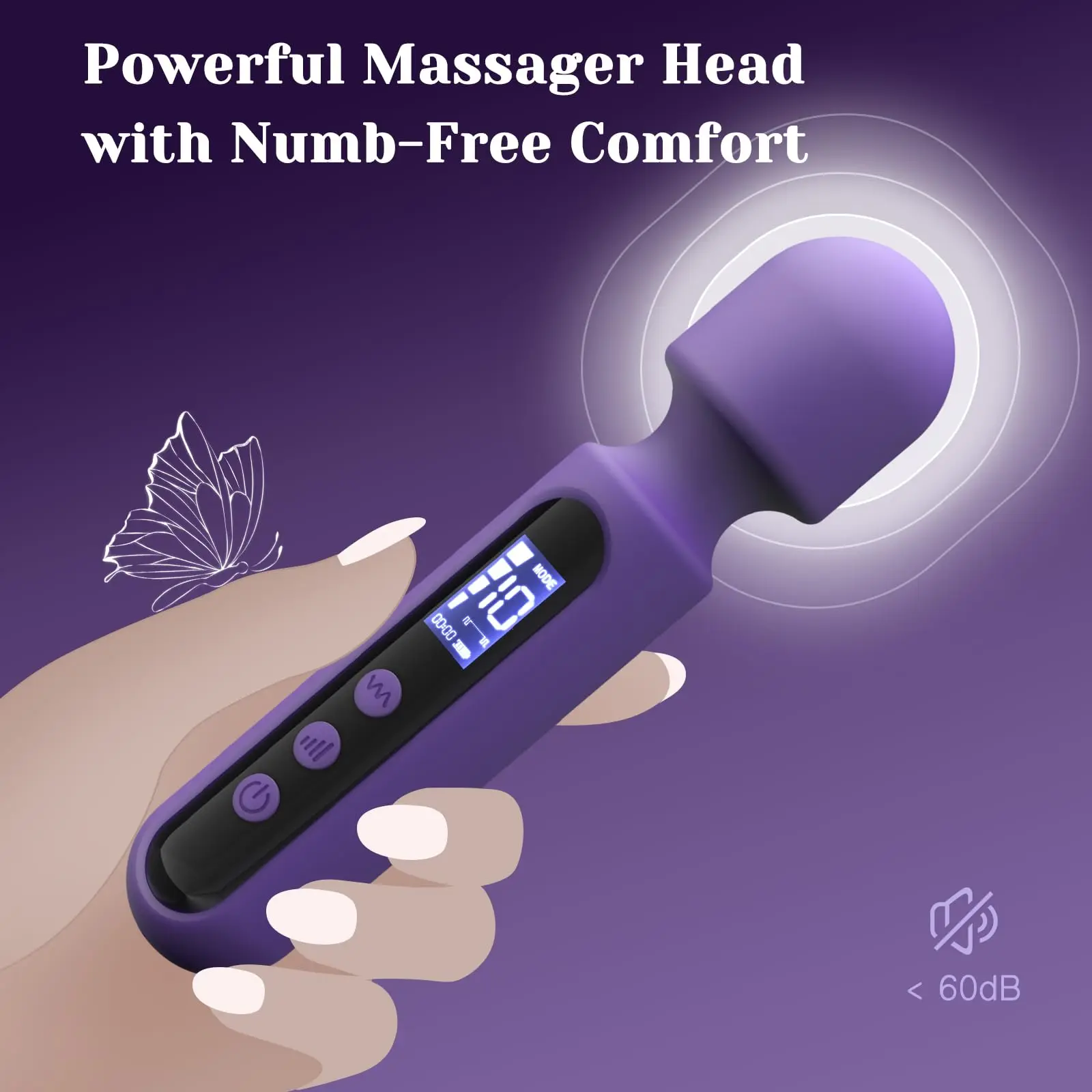 USB Rechargeable Personal Massage Device Smallest Strongest Cordless Handheld Massager Wand Vibrator for Women Masturbation Toys