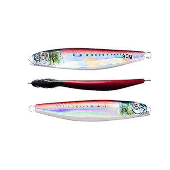 Factory Spot Wholesale Metal Lead Jig Lure Iron Plate Bait Hooks for Mackerel Sea Fishing 40g 60g Cross-Border Supply – Metal Jig – view 3