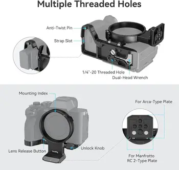 SmallRig Horizontal and Vertical Shooting Rotatable Collar Mount Plate for Sony A7R V/A7 IV/A7S III/A7R IV - 4148 detail image