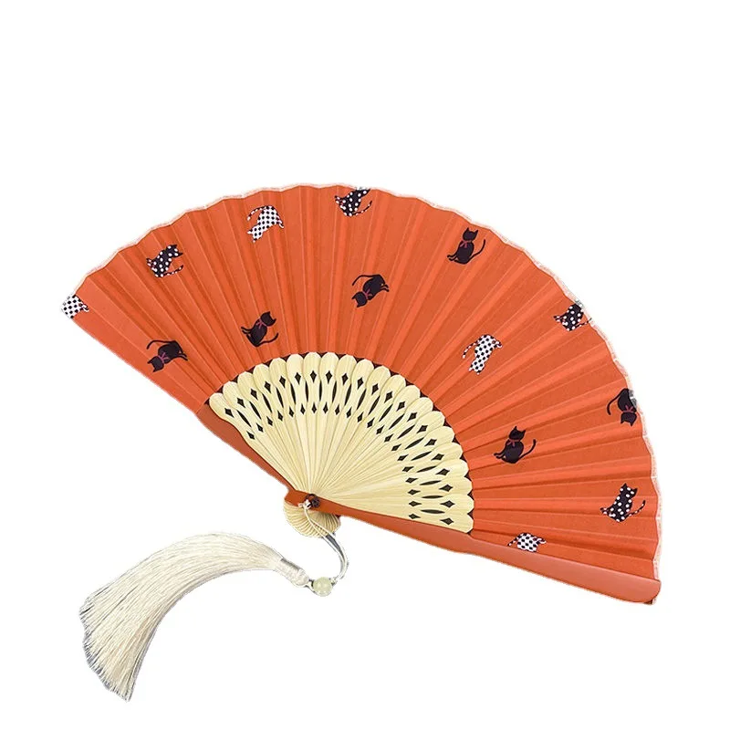 Оптовая продажа, бутик Vigreat, подарочные изделия из бамбука, поклонники ручной бумаги с принтом аниме на заказ