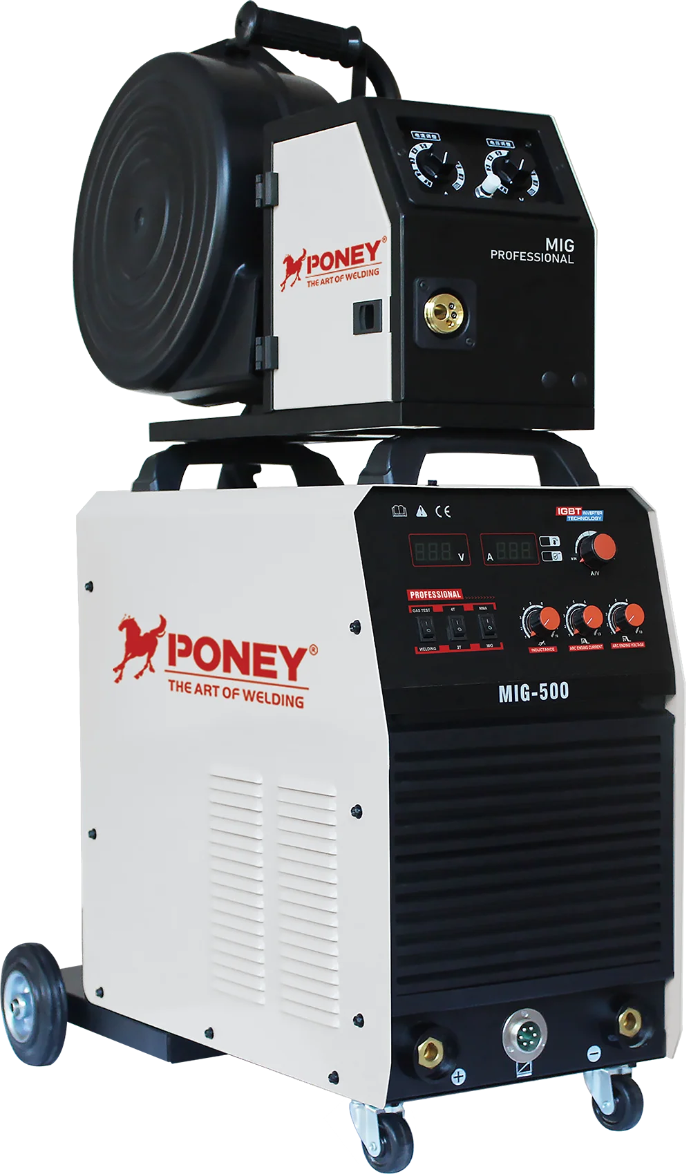 Professional Carton Steel  Stainless Steel Wire Inverter IGBT Mig Mma 500Amp Welding Machine  Max 15kgs Fux Cored Wire 380V