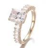 Real solid 10k gold lab diamond ring