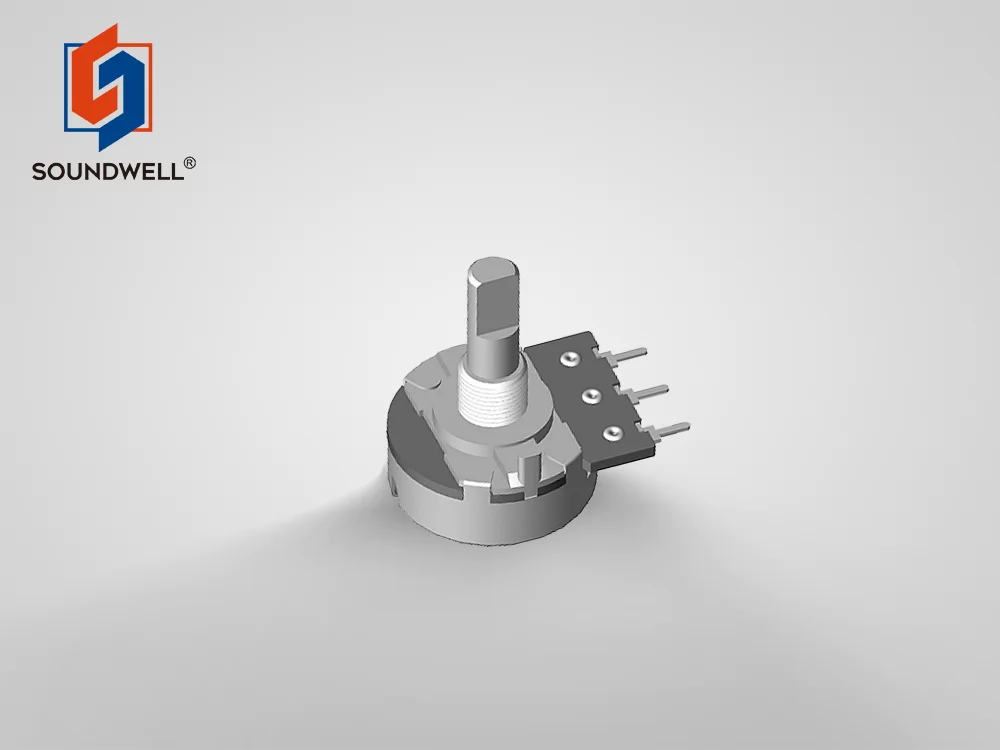 24mm Potentiometer WH138 Soundwell Potentiometer With Switch B500K Rotary Potentiometer With Metal Shaft