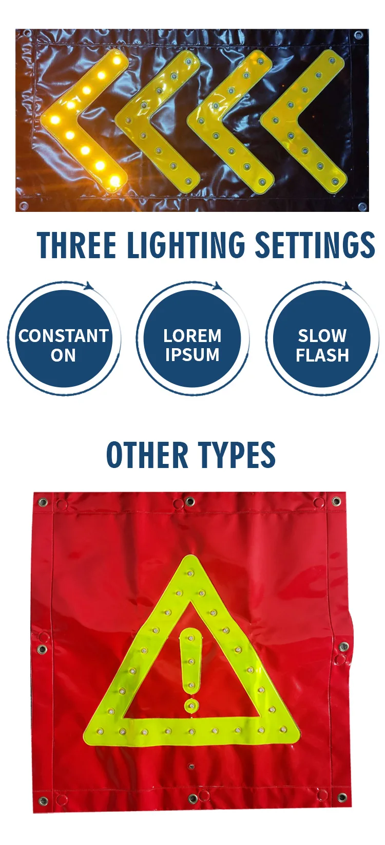 Reflective Safety Electronic Flashing Led Directional Arrow Road ...
