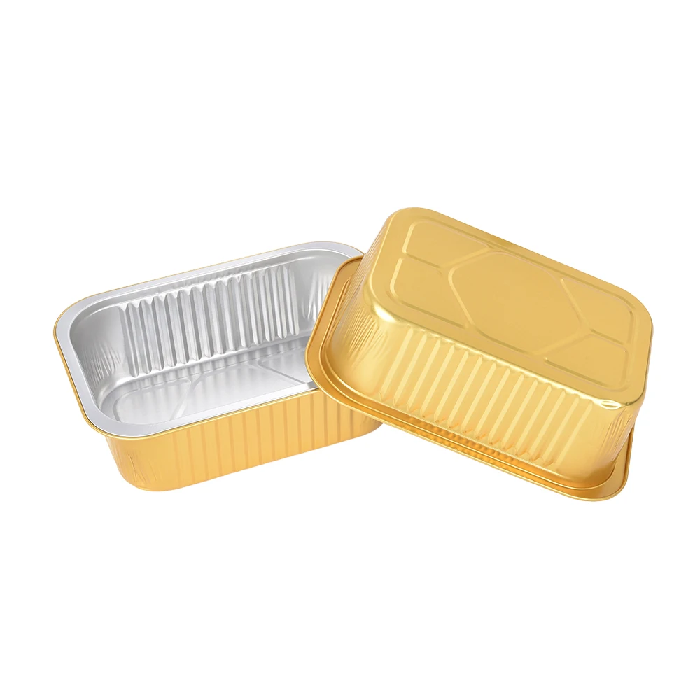 C930 Wrinkle Resistant Disposable Foil Container Non Creased Picnic Tray Lightweight Foil Container for Outdoor Meals