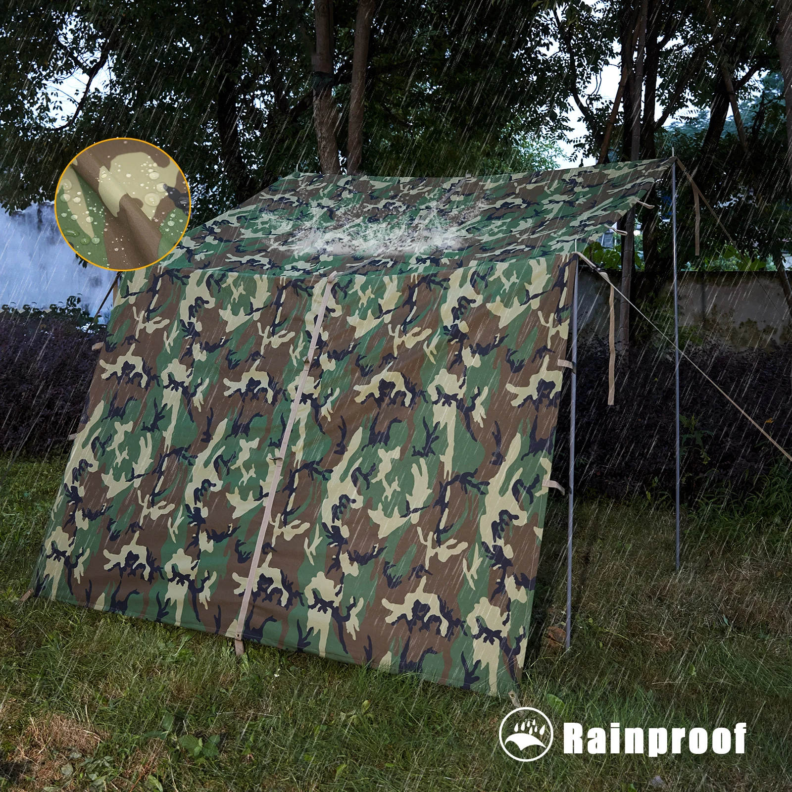 Couverture Thermique Multifonction – Tarp, Bivy, Poncho & Underquilt Camouflage